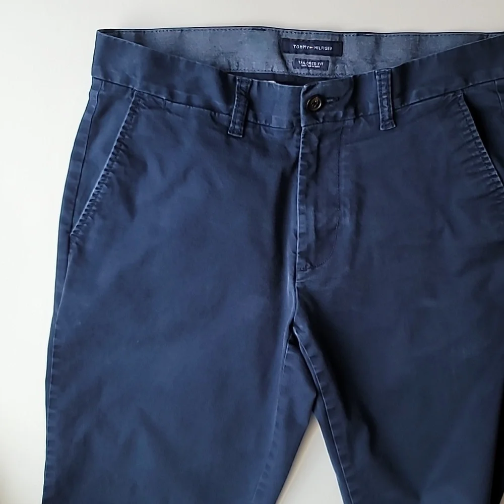 Mens' Tommy Hilfiger Tailored Fit Bleu Pants, Size 32x30 - Picture 8 of 8